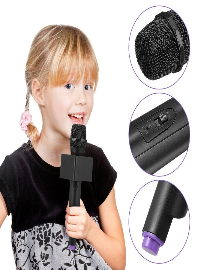 JOINPAYA 1pcs Plastic Simulation Microphone: Fake Microphone Prop with Square Cube Flag Station for Pretend Play Fun Stage Costume 10.61in - Image 4